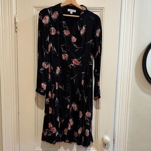 Emily and Fin Black Dress with Artful Flowers